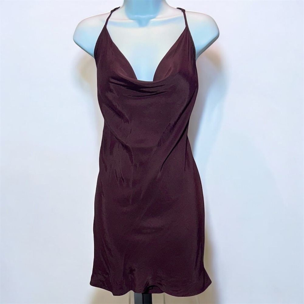 H&M Deep Burgundy Mini Dress
